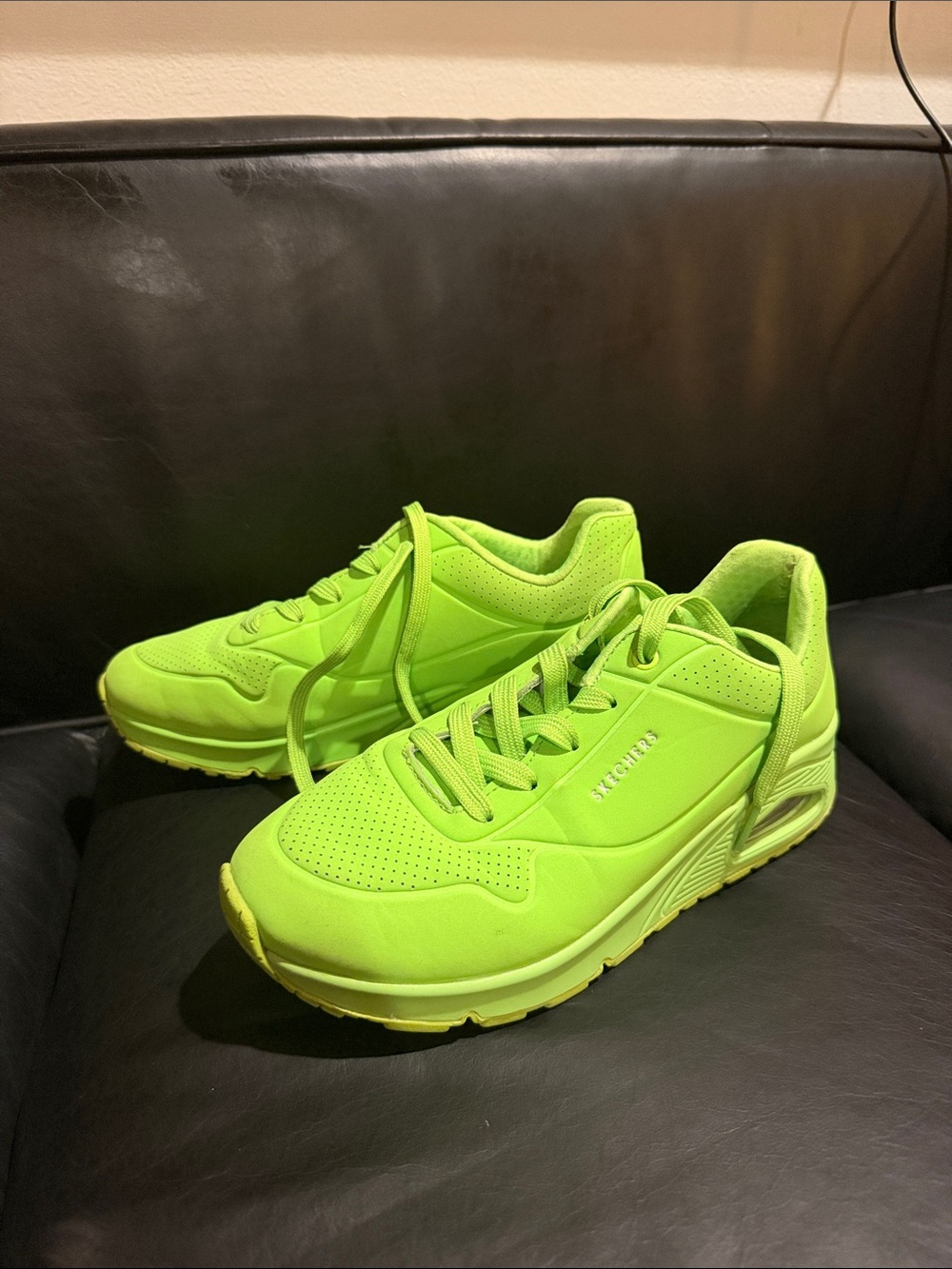 Skechers Bright Lime Green Athletic Sneakers